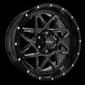 HD Offroad Caliber 20x9 -10 6x120/6x139.7mm 78.1mm Gloss Black/Milled Edge