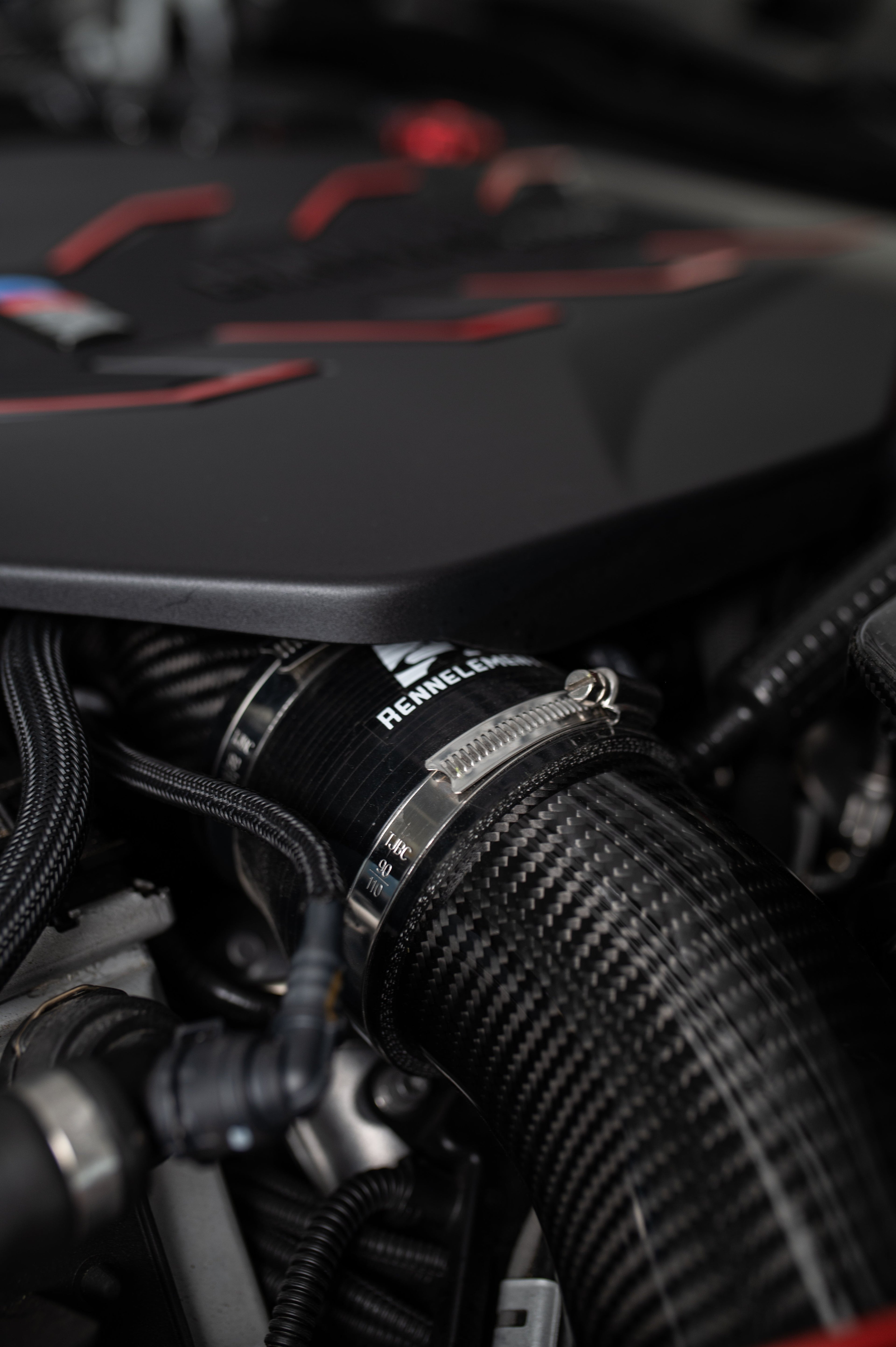 RENNELEMENT G90/G99 M5 3.5” Dry Carbon Fiber Front Mount Intake System