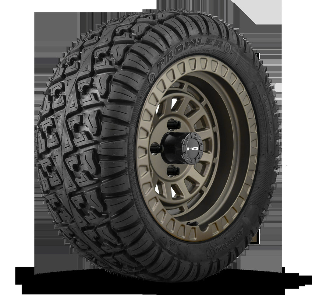 HD Golf Wheel & Tire Package ( 1pc ) 14x7.0 Venture All Satin Bronze w ( 1pc ) 23 Inch A/T Tire