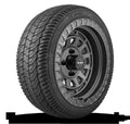 HD Golf Wheel & Tire Package ( 1pc ) 14x7.0 Venture All Satin Grey w ( 1pc ) 205/40-14 All-Season Tire