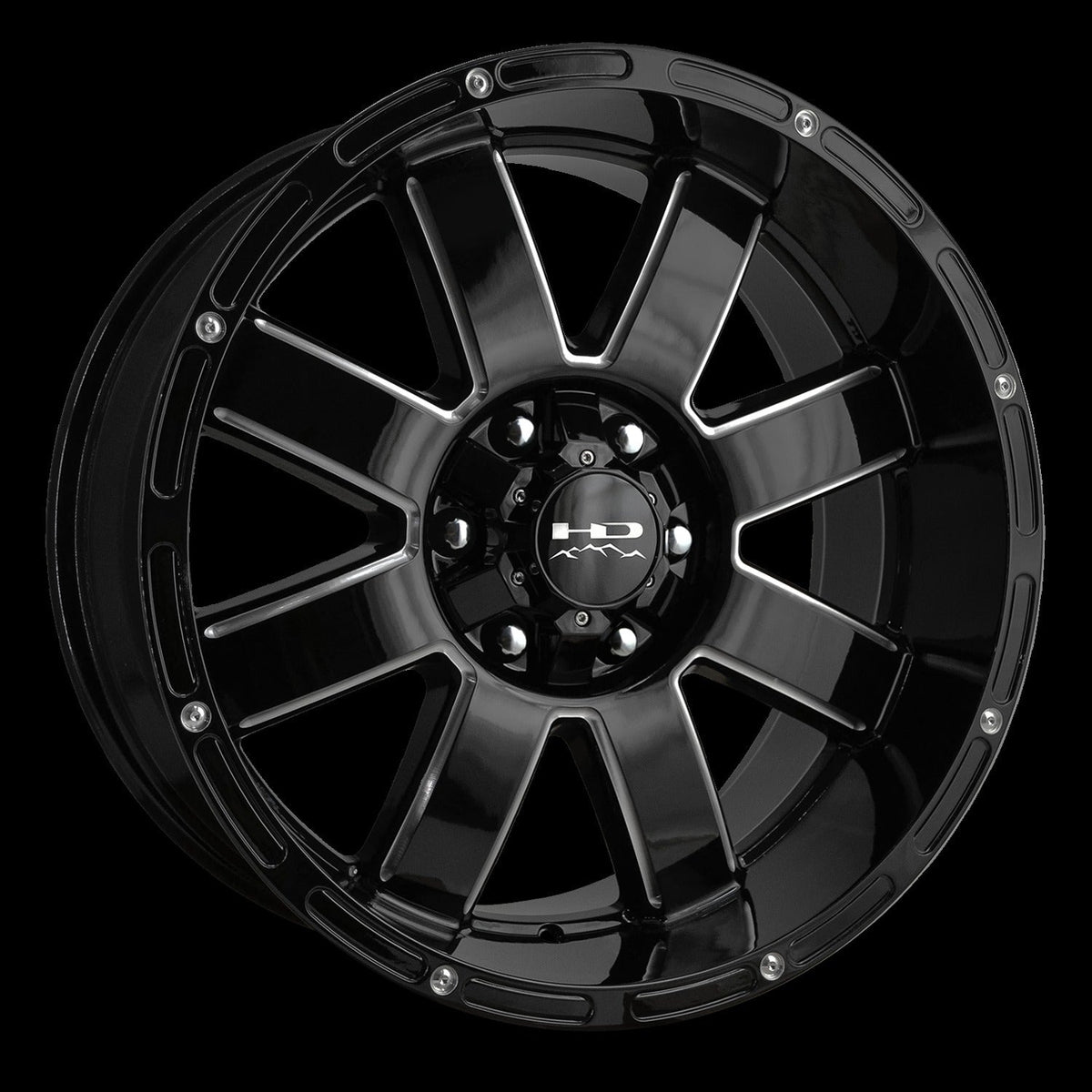 HD Off-Road 8-Point | Gloss Black Milled Edge