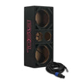 DS18 Ported Enclosure w/ 2x 8in Mids & 2x 3.6in (Not Included)- Black Carpet