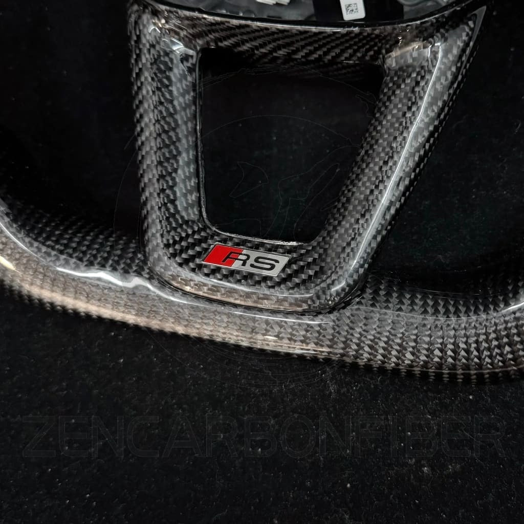 IN STOCK - 2021-2025 Audi B9.5 A/S/RS 4/5 S/RS Q7/8 Carbon Fiber Steering Wheel