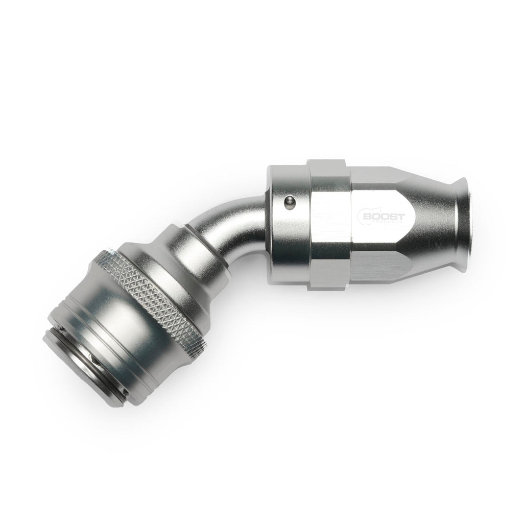 Quick Click Female PTFE Hose End -AN - 45°