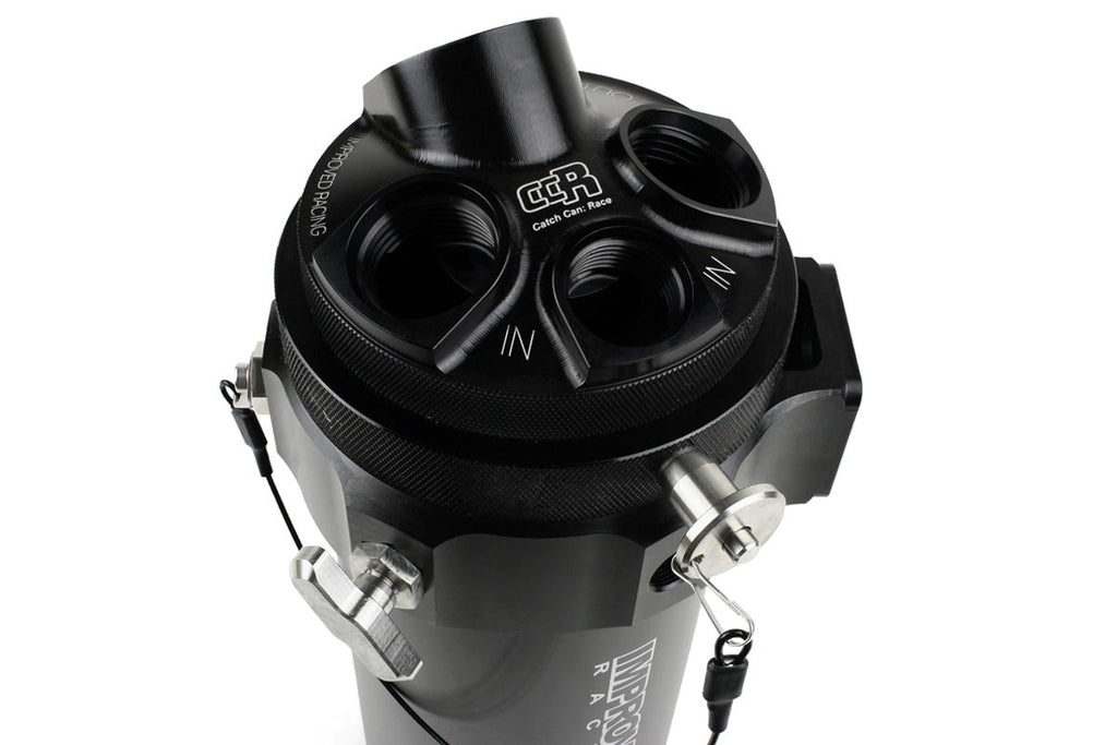 Improved Racing CCRZ Competition Recirculated High-Flow Oil Catch Can, 1 Liter (1 Qt)