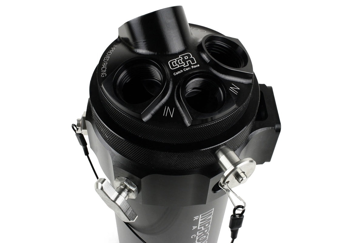Improved Racing CCRZ Competition Recirculated High-Flow Oil Catch Can, 1 Liter (1 Qt)