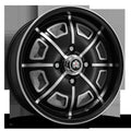 Klassik Rader Pedrini 17x7 +40 4x130mm Satin Black/Machined Face&Lip