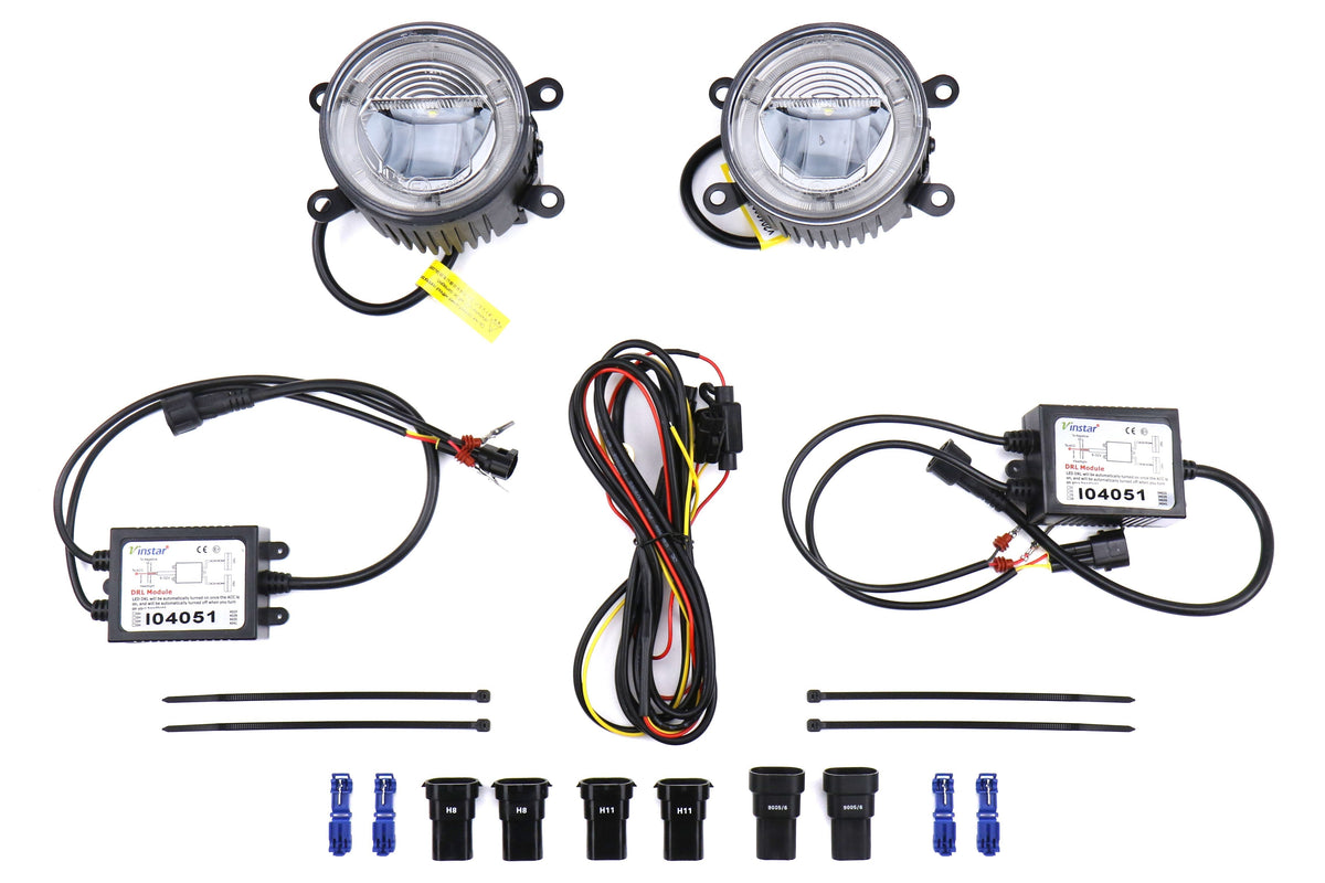 OLM LED / Halo DRL Fog Light Housings - 2015+ WRX / 2015+ STI / 2013+ FT86 / 2014+ Forester