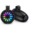 DS18 8in NXL-iQ Marine Tower Speaker with Digital LEDs Neodymium Magnet 1in Driver 350W 4Ohm Black