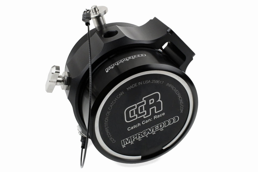 Improved Racing CCRZ Competition Recirculated High-Flow Oil Catch Can, 0.1 Liter (0.1 Qt)