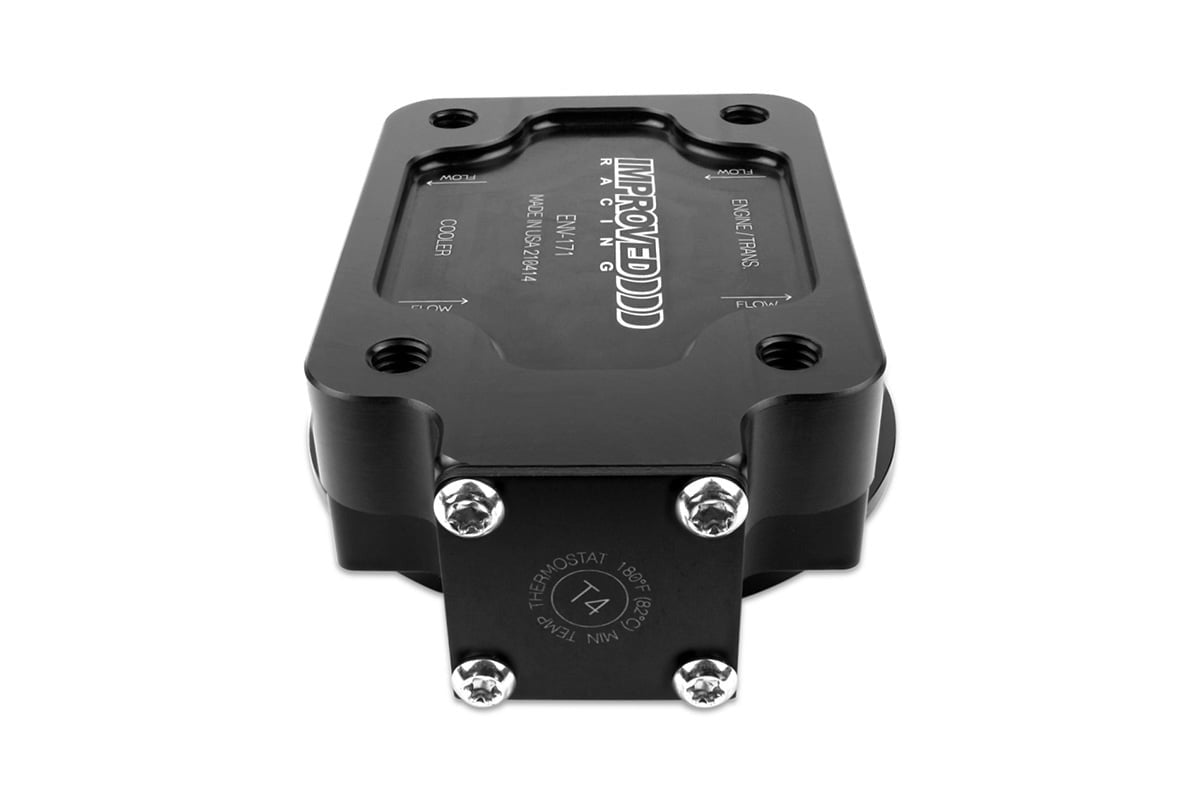 Improved Racing Remote Engine & Transmission Oil Filter Mount with Thermostat, 185°F