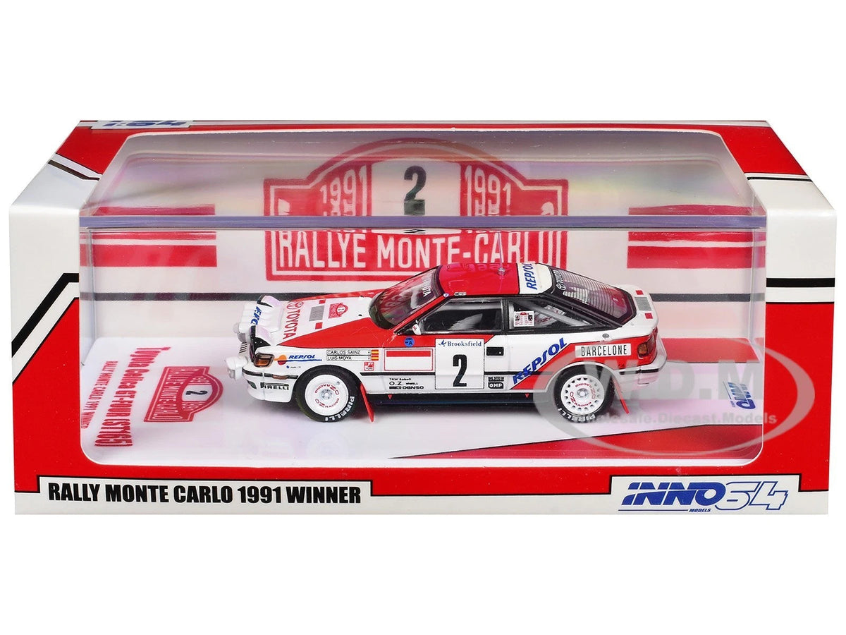 TOYOTA CELICA GT-FOUR #2 WINNER RALLY MONTE CARLO 1/64 BY INNO IN64-ST165R-91MCW