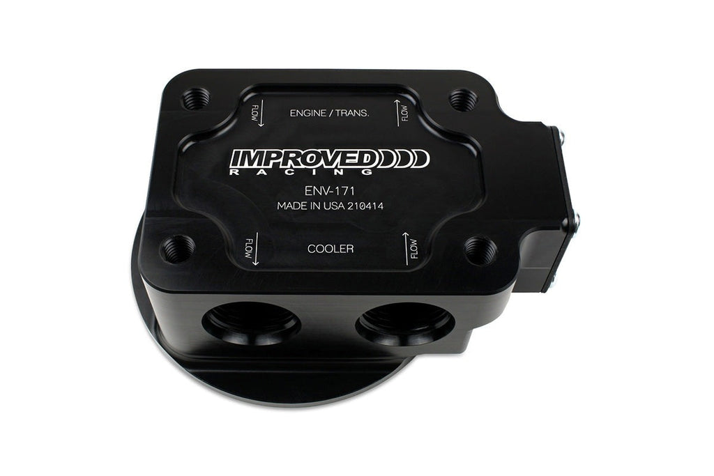 Improved Racing Remote Engine & Transmission Oil Filter Mount with Thermostat, 145°F