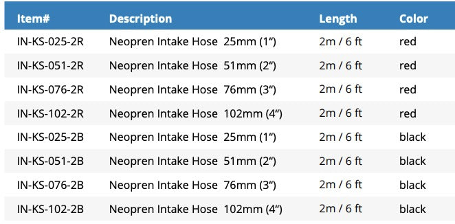 Air Duct Hose 6ft (1.8m) length