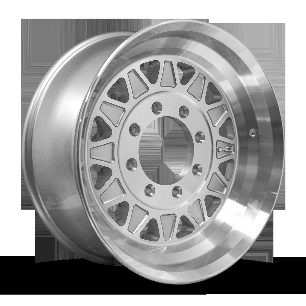 HD Trailer HDT Forged 17.5x6.75 +0 8x165mm 121.2mm Gloss Silver/Machined Face - Hub Centric - CAP NOT INCLUDED