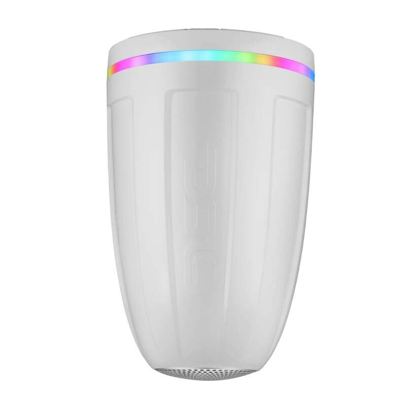 DS18 8in NXL-iQ Marine Tower Speaker with Digital LEDs Neodymium Magnet 1in Driver 350W 4Ohm White