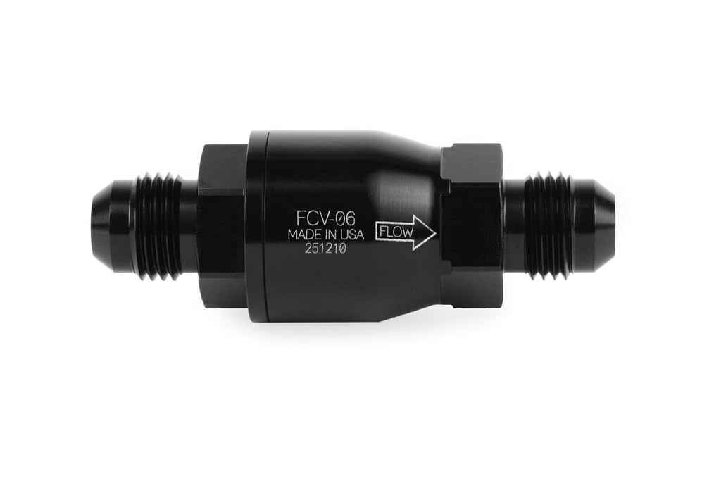 Improved Racing High-Flow, Low Cracking Pressure Flapper Check Valve, -6AN Male