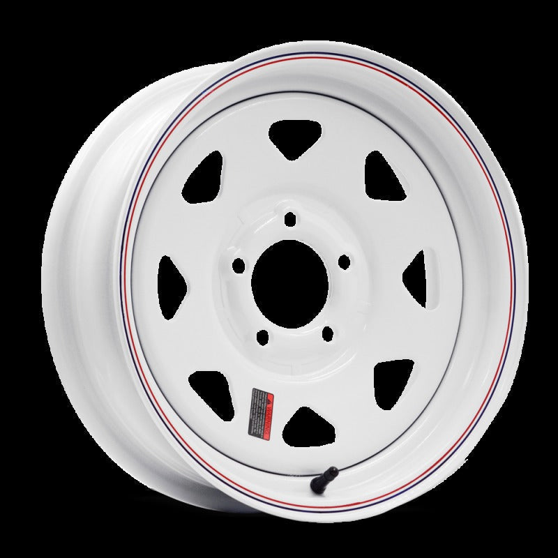 Raceline 80 Series 8 Spoke 16x8in / 8x6.5 BP / 4.5in BS - White