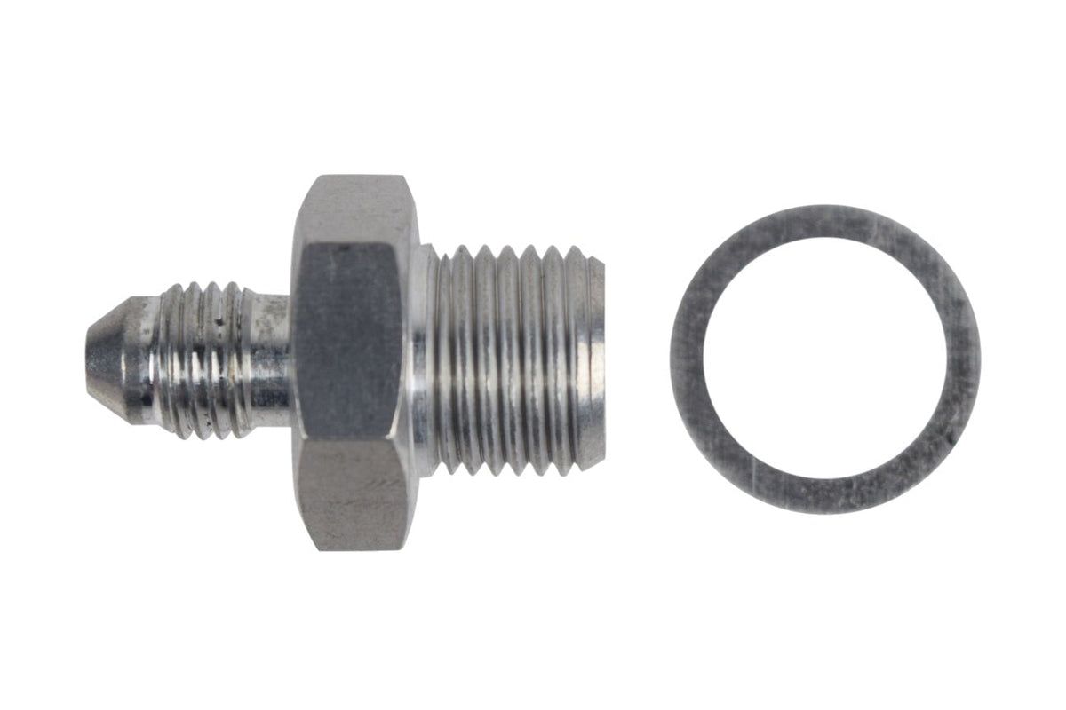 ICT BILLET LS Turbo Oil Supply / Feed Adapter Port M16-1.5 to -4AN Fitting LSX LS1 LS3 LS2