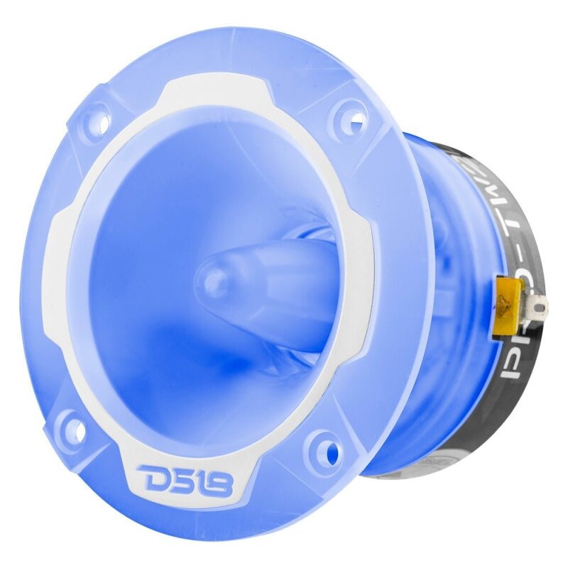 DS18 3.8in Super Bullet Tweeter 240 Watts RMS 1in Aluminum Vc 4 ohm RGB LED Lights- Pair