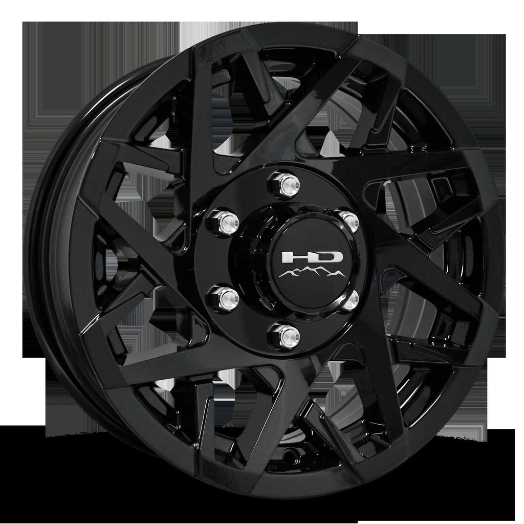 16" x 6" | CANYON ALUMINUM TRAILER WHEEL | 6 on 5-1/2 | All Gloss Black