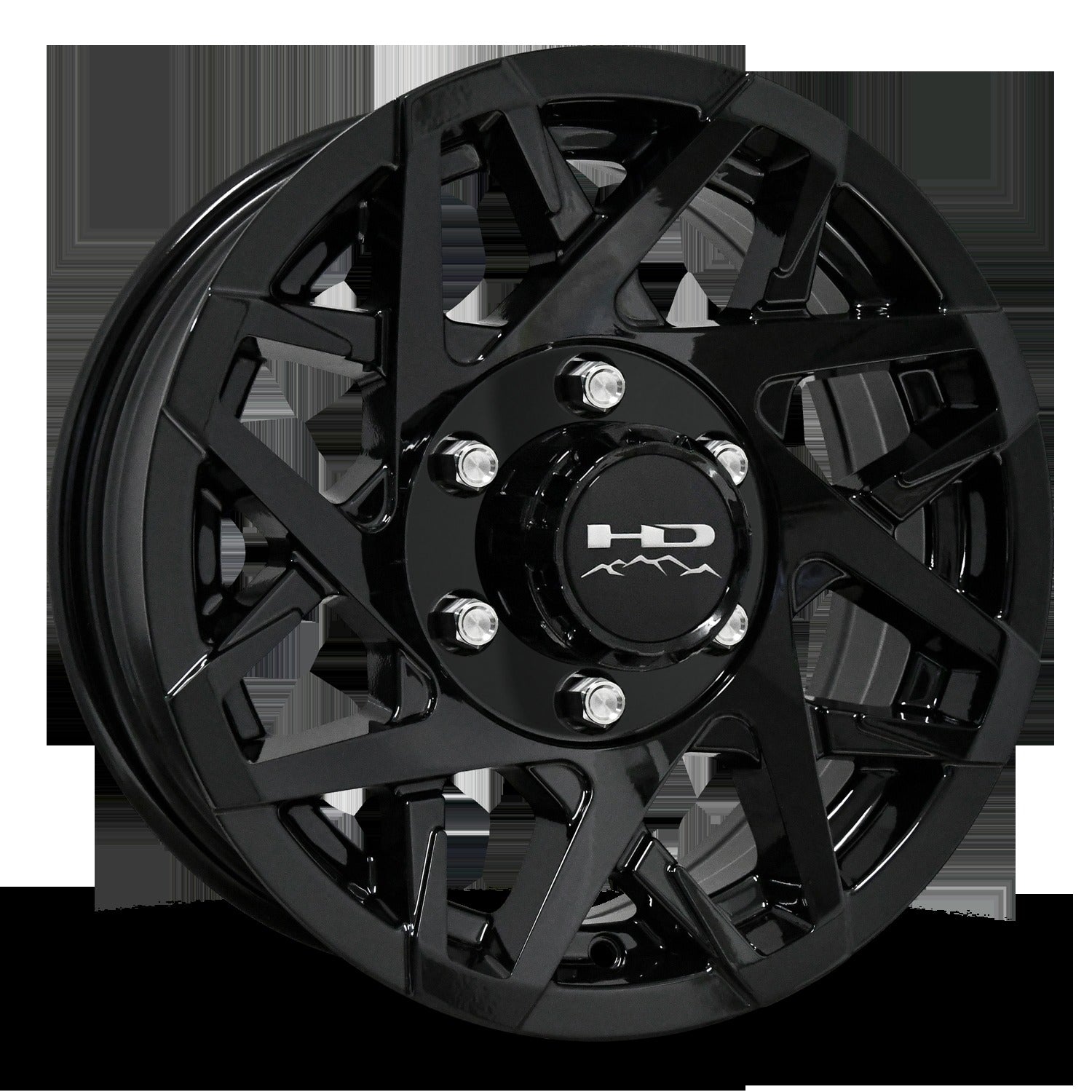 16" x 6" | CANYON ALUMINUM TRAILER WHEEL | 6 on 5-1/2 | All Gloss Black