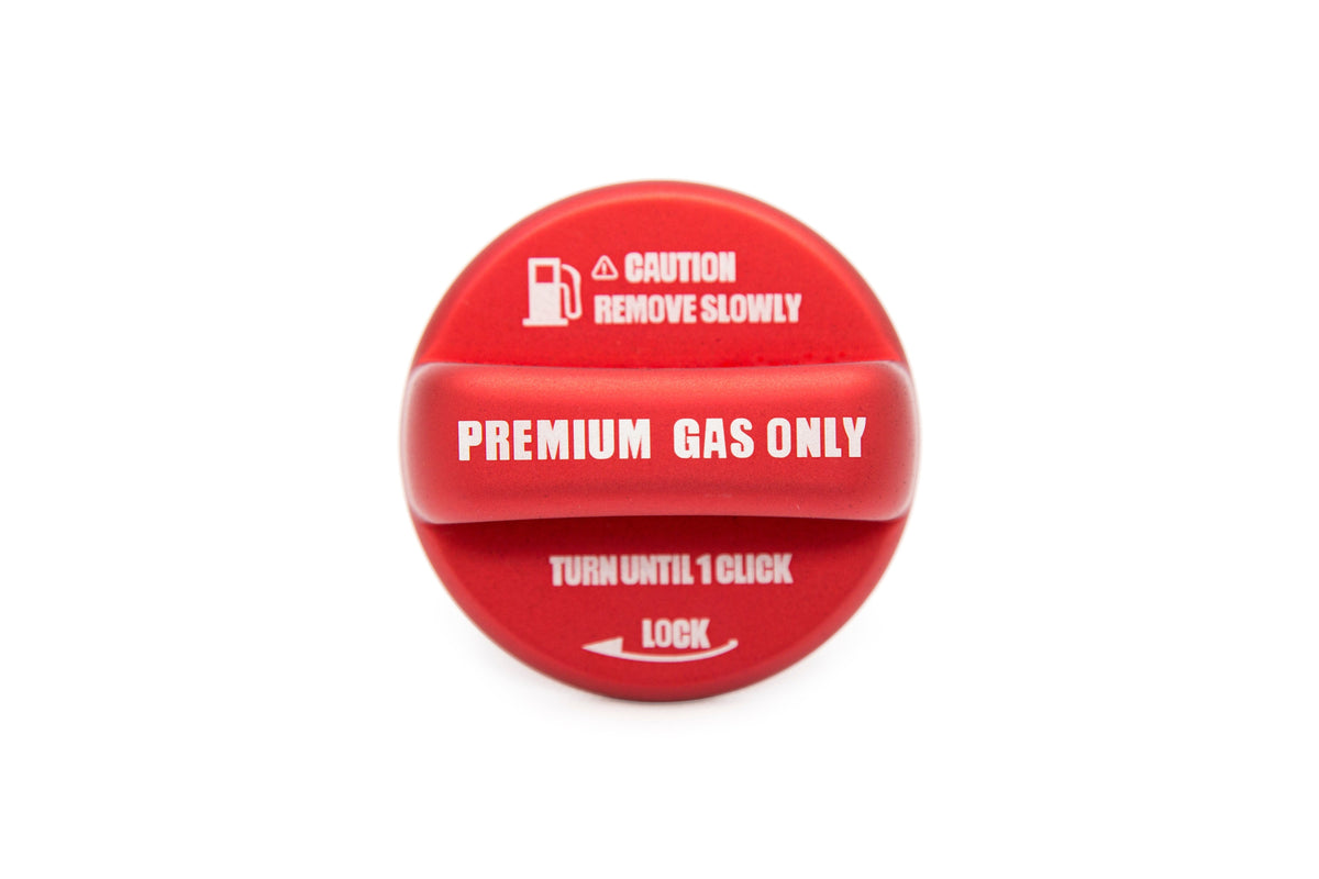 OLM Anodized Red Fuel Cap Cover - 15+ WRX / STI, 13+ FT86, 13+ Crosstrek, 14+ Forester, 12+ Impreza,