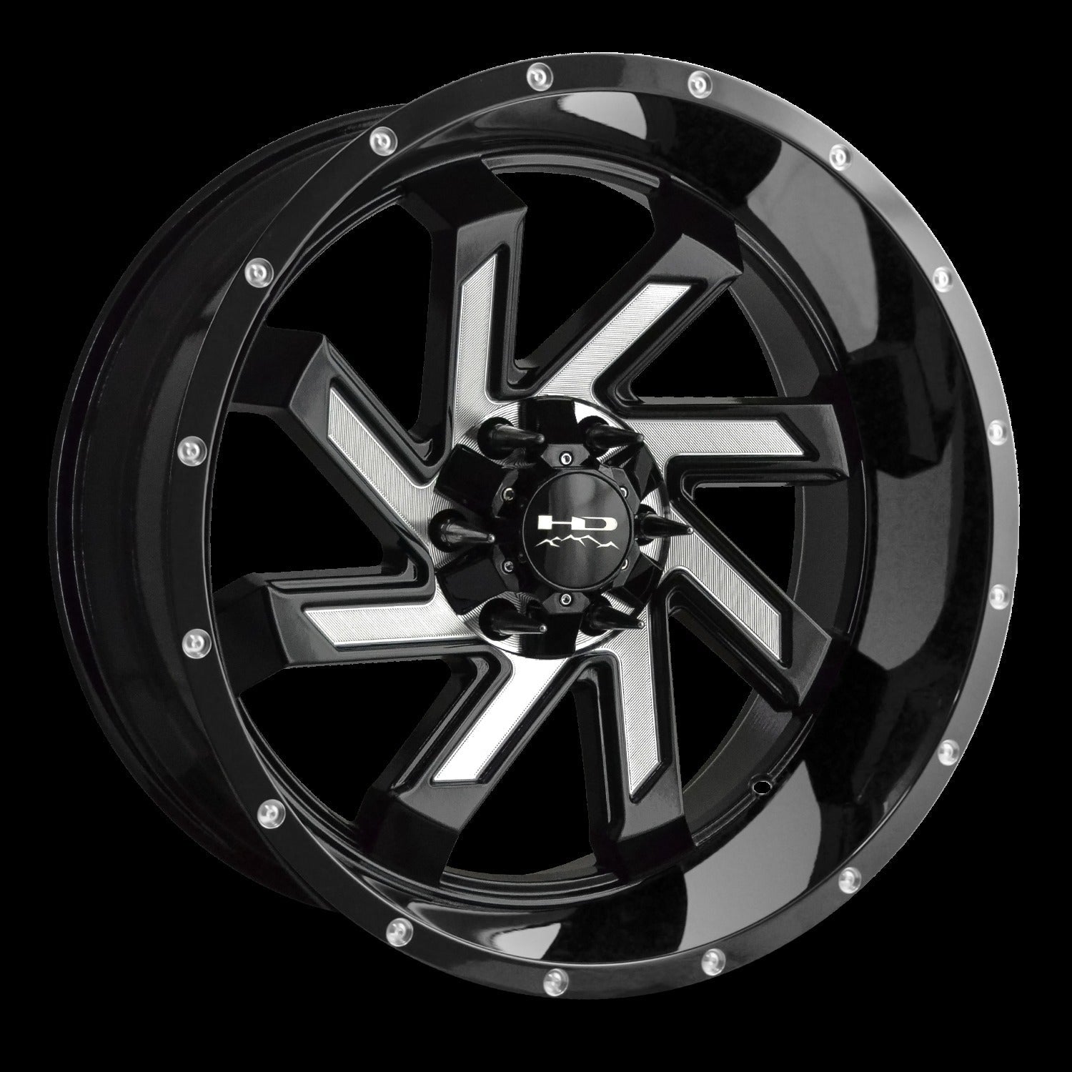 HD Offroad Saw 20x10 -25 6x135/6x139.7mm 106.2mm Satin Black/Milled Face