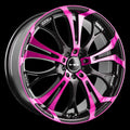 HD Wheels Spinout 17x7 +45 5x110/5x114.3mm 73.1mm Gloss Pink&BK/Machined Face