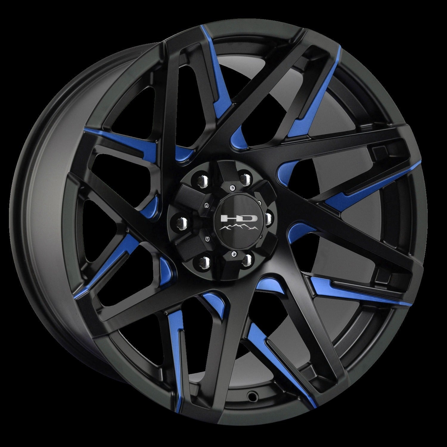 HD Offroad Canyon 20x9 +0 6x135/6x139.7mm 106.2mm Satin Blue&BK/Milled Face