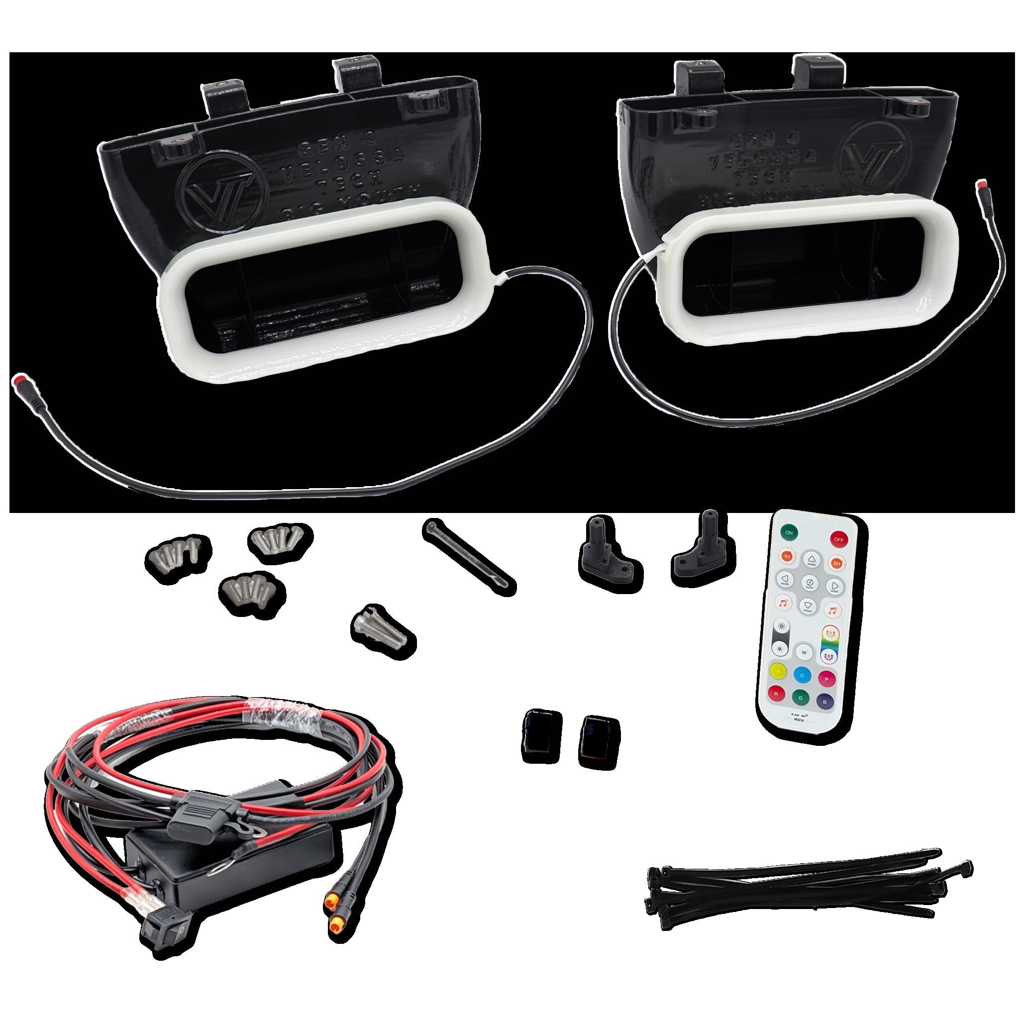 2024+ Ford F-150 (non Raptor) Dual BIG MOUTH LIT KIT Ram Air Intake Snorkels