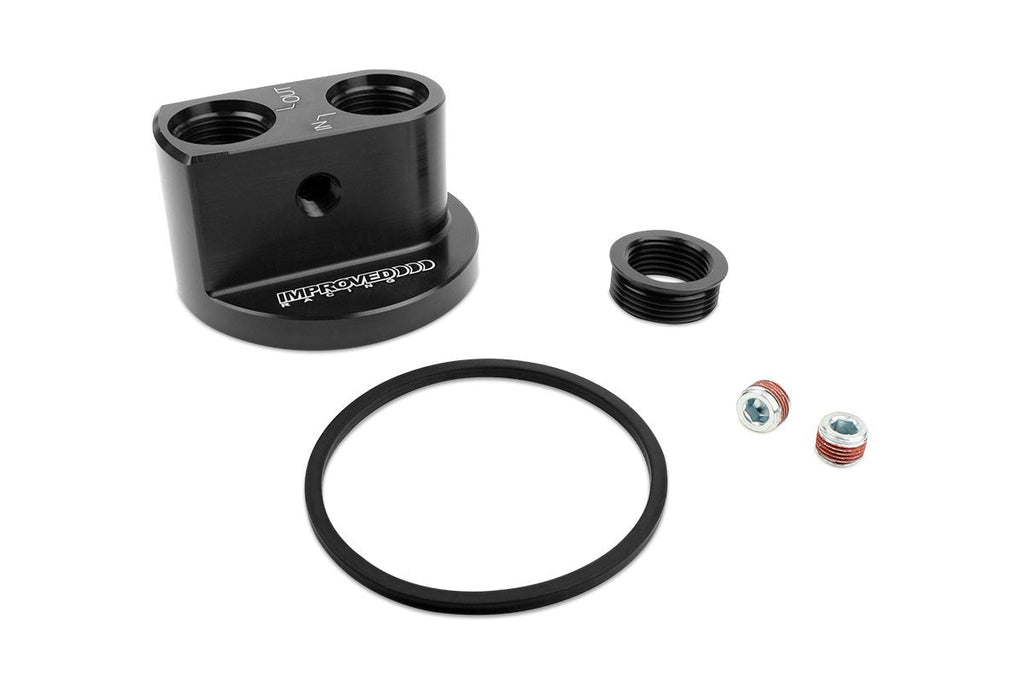Improved Racing Remote Oil Filter Take-Off Adapter Plate, M20x1.00 Filter Thread