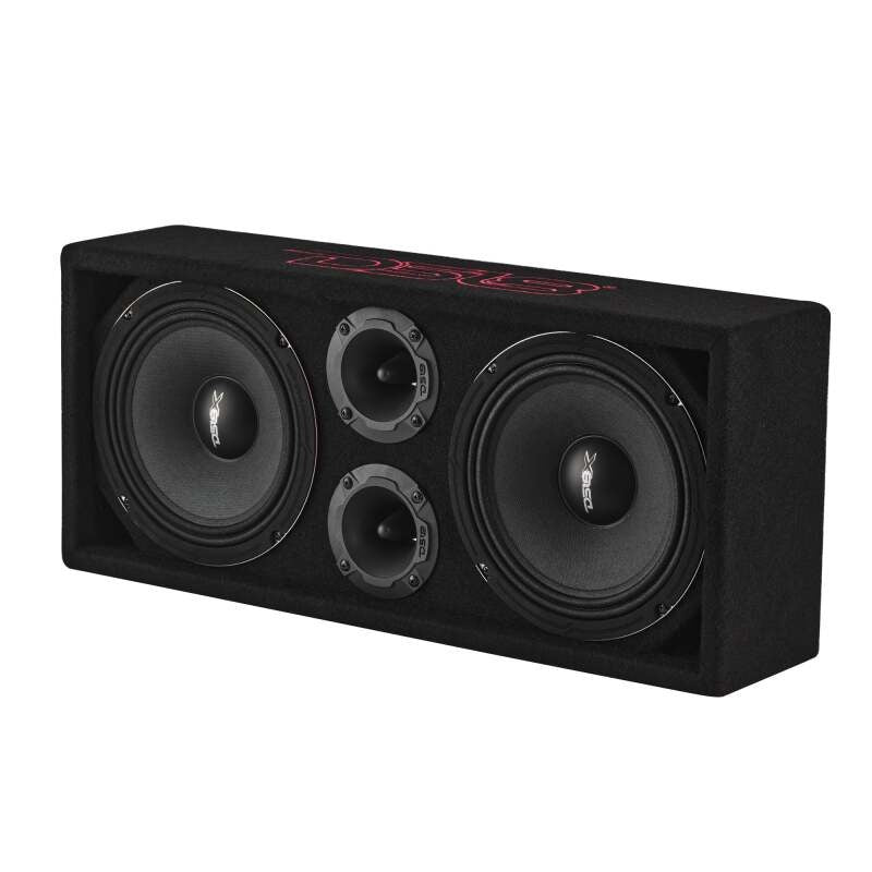 DS18 Ported Enclosure w/ PRO-X8M & PRO-TWX2/FRP-1.2K4 (Not Incl)/Cable/Terminal Incl- Black Carpet