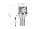 Perfectly Tight 19mm Hex Lug Bolt Tapered Seat 12x1.5 x 17mm - Chrome Steel - Set of 20