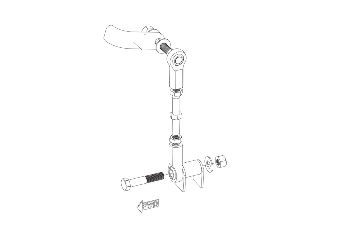 Improved Racing Adjustable Sway Bar Links for NA/NB Mazda Miata (MX-5), Front