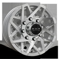 HD Trailer Canyon 16x6 +0 8x165mm 128.6mm Gloss Silver/Machined Face