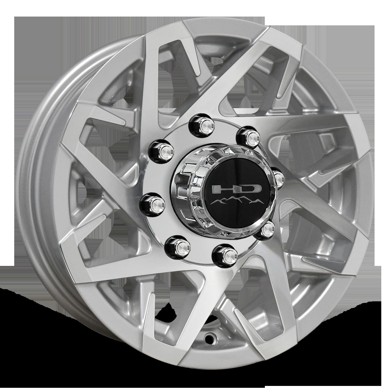 HD Trailer Canyon 16x6 +0 8x165mm 128.6mm Gloss Silver/Machined Face