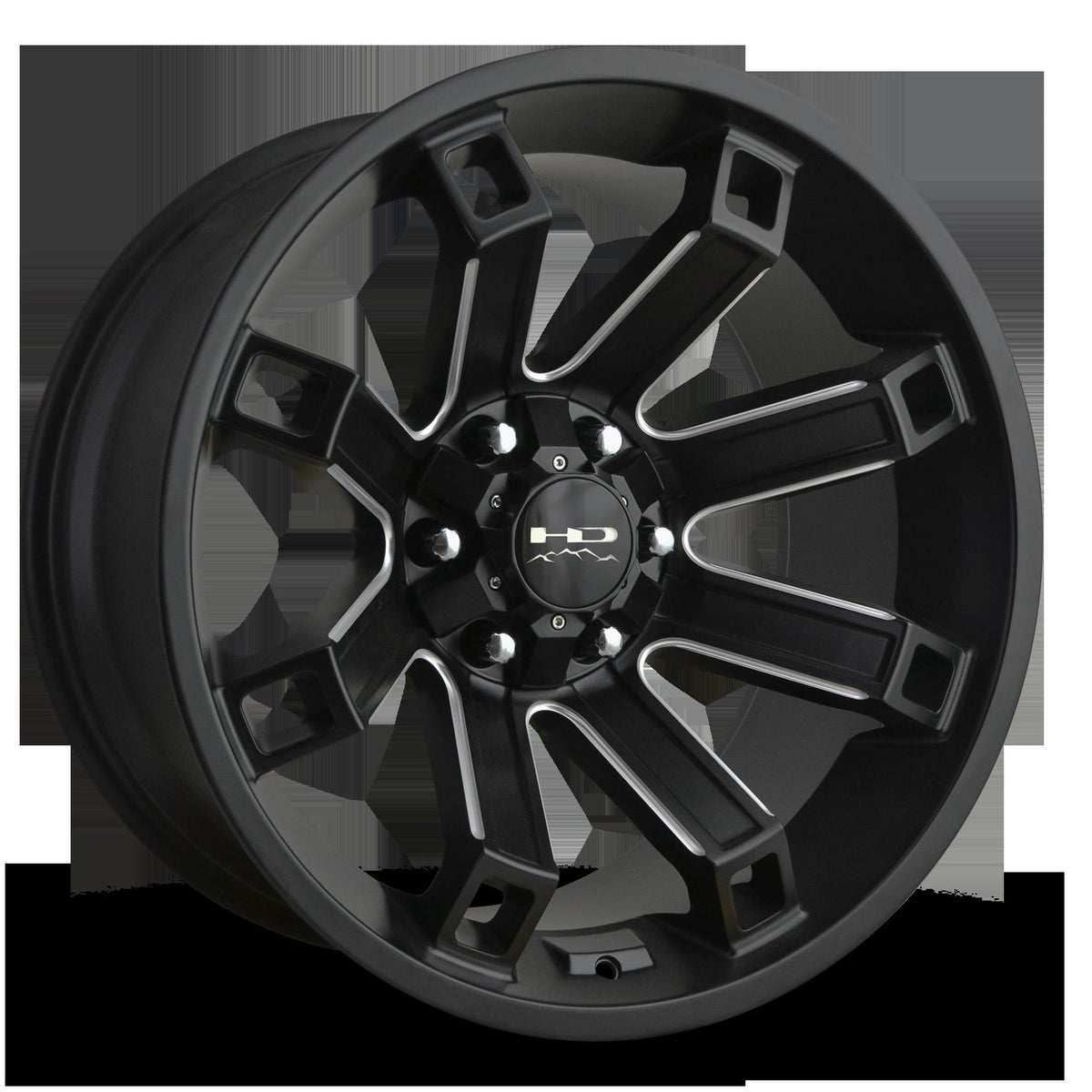 HD Offroad Hollow Point 20x10 -35 6x135/6x139.7mm 106.2mm Satin Black/Milled Edge