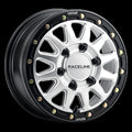 Raceline A14SB Alpha 15x7in / BP / 25mm Offset / 68mm Bore - Hyper Silver w/Black Ring