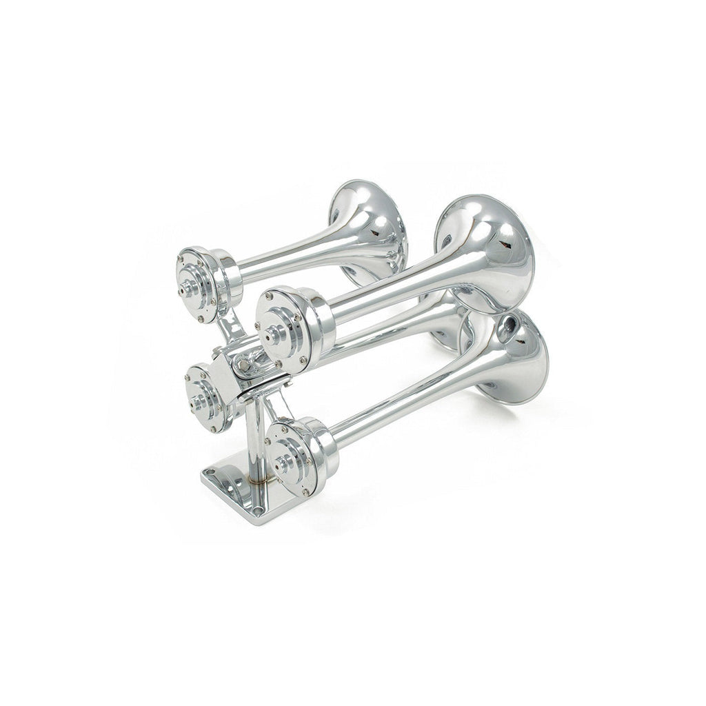 Strombos Chrome Quadruplex Nautical Horn