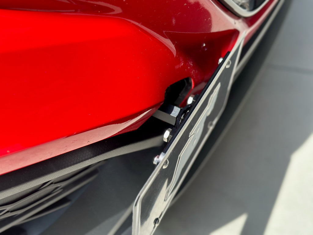Phoenix Racing No Drill Tow Hook Front License Plate Holder