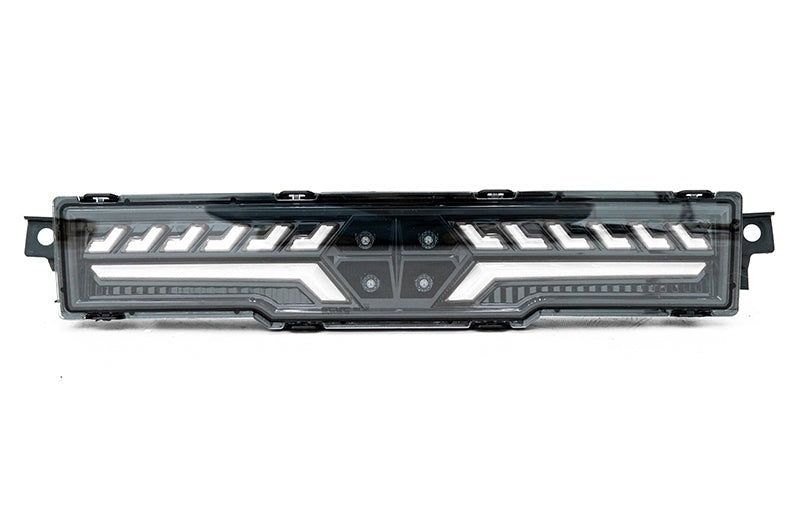 OLM V2 F1 Rear Fog Light (Clear Lens, Black Base, White Bar) - 2022 BRZ / GR86