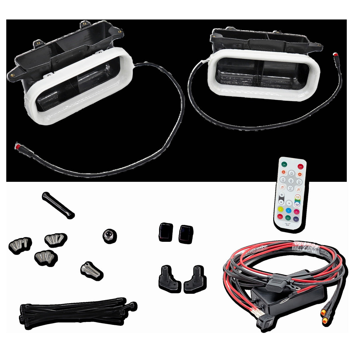 2018-2020 Ford F-150 and 2021-2022 Ford F-150 Raptor Dual BIG MOUTH LIT KIT Ram Air Intake Snorkels