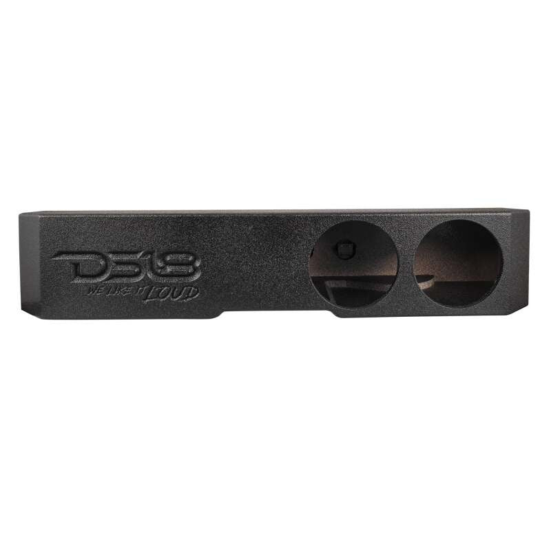 DS18 2x 8in Forward Firing Underseat Ported Box Subwoofer Enclosure -Black Spray Liner Paint Finish
