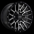 HD Golf RTC 12x7 -14 4x101.6mm 68.2mm Gloss Black/Mchnd Fc Blk Riv