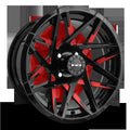 HD Golf Canyon 14x7 -14 4x101.6mm 68.2mm Gloss Red&BK/Milled Face