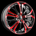 HD Wheels Spinout 17x7 +45 5x110/5x114.3mm 73.1mm Gloss Red&BK/Machined Face
