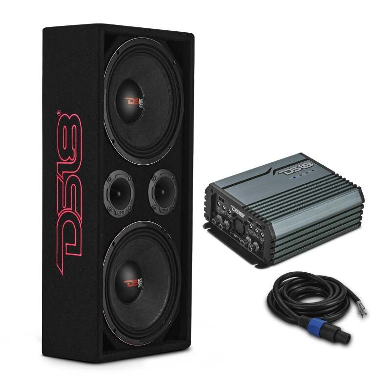 DS18 Loaded Ported Enclosure Incls PRO-X10M & PRO-TWX2/FRP-1.2K4/ Cable & Terminal- Black Carpet