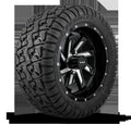 HD Golf Wheel & Tire Package ( 1pc ) 14x7.0 SAW Gloss Black Milled Face w ( 1pc ) 23 Inch A/T Tire