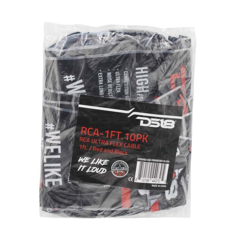 DS18 Level 1 RCA 1ft 10 x Pack